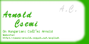 arnold csemi business card